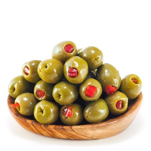 Olivy zelené plněné paprikou 250g, vacuum